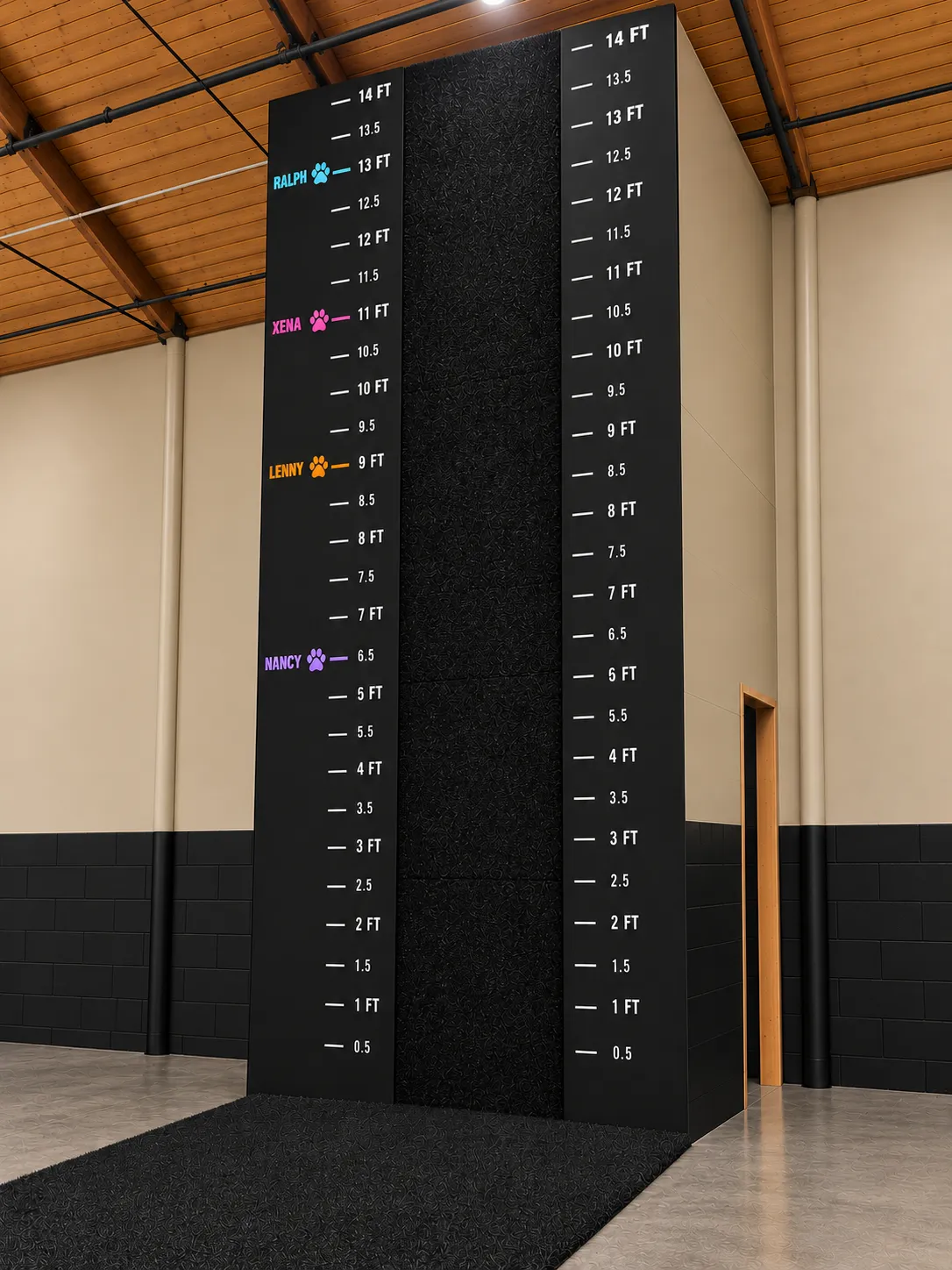 AI image of the planned wall climb at the new Blueprint gym